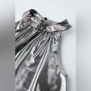 ZARA SHINY HALTER TOP
